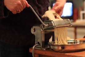 pasta machine making fresh pasta by hand